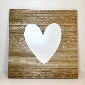 Wood Heart Love Sign Wall Hanging Rustic Decor Boho New